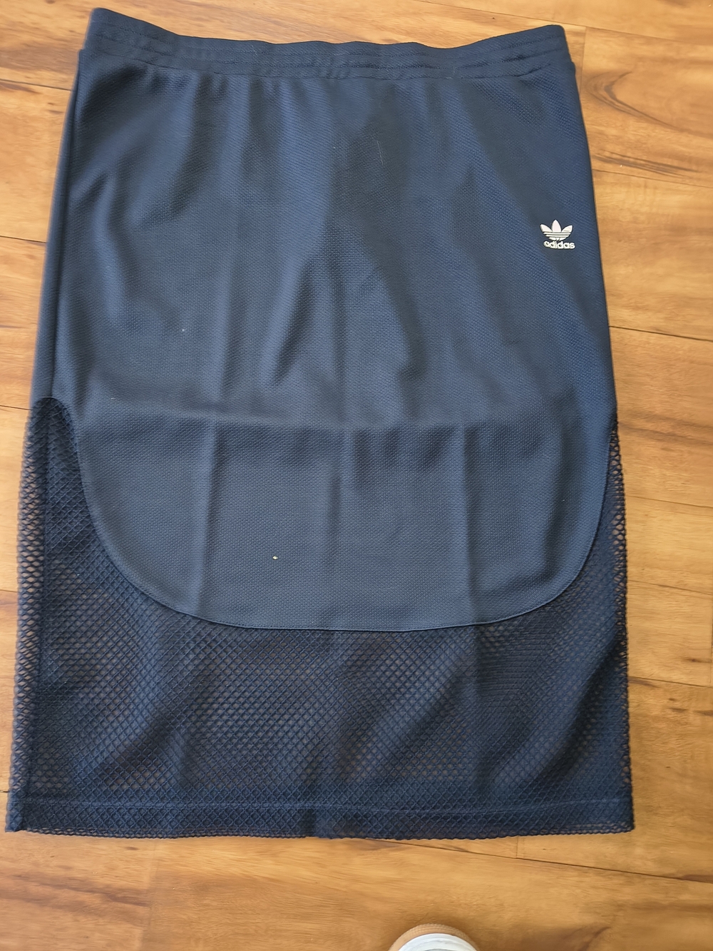adidas Navy Midi Skirt with Mesh Panel